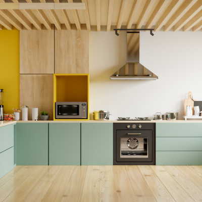 Godrej L-Shaped Modular Kitchen in Bhubaneswar